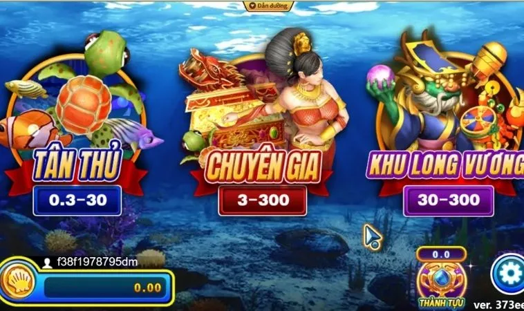 Các phòng chơi trong game Bắn Cá Rồng tại SB365